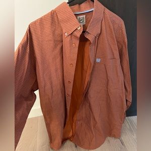 Cinch mens print button down western shirt size large